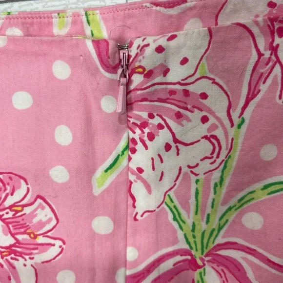 Lilly Pulitzer Pink Print Skirt Size 6 - Picture 11 of 12